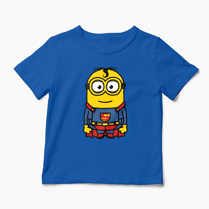 Tricou Minion Superman - Copii-Albastru Regal